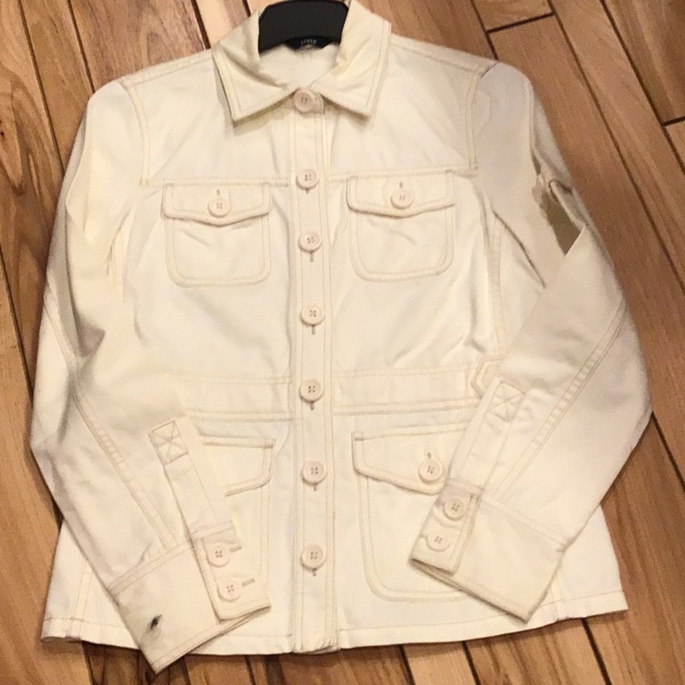 Super cute Cream Military style jacket by JCrew